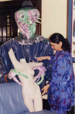  Bridgit with the former Supreme Head/High Priest of an indeterminate future religion, Berkeley, 1999 copyright Pam Mendelsohn