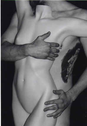 Bridgit with Jason at Primal Decor, Eureka, CA  Copyright 1999, Pam Mendelsohn 